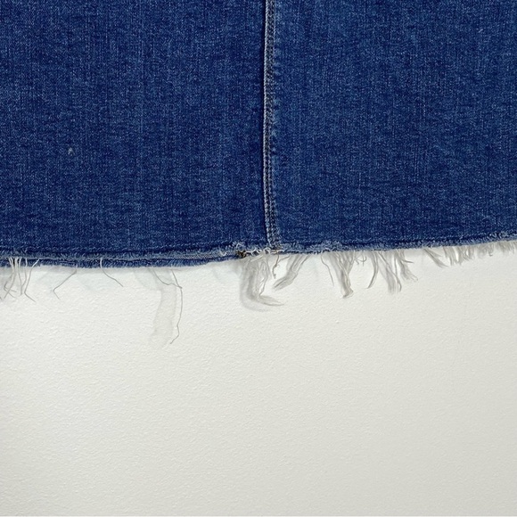 J. Crew Mercantile Raw Hem Denim Skirt - Picture 6 of 9